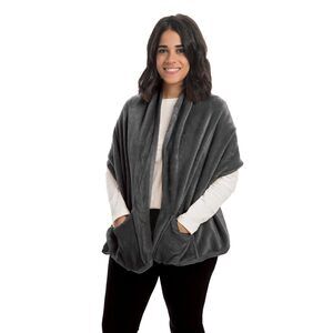 6871 Mintra Home Shawl With Pockets (dark